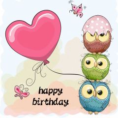 Birds Balloon Birthday Photography Scenery Backdrop Birthday Party Theme Banner BCE-677