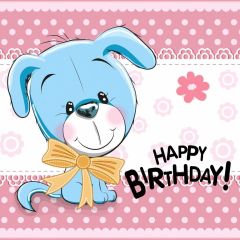 Birthday Cartoon Animal Photography Scenery Backdrop Birthday Party Theme Banner BCE-686