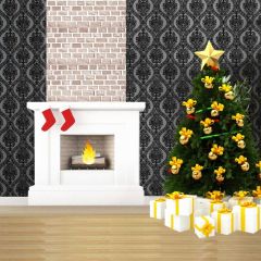 Christmas Sock Holly Photography Scenery Backdrop Christmas Theme Banner BCE-711