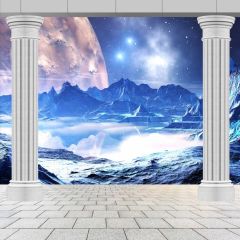 Arch Ice Mountain Star Photography Scenery Backdrop Nature Theme Banner BCE-714