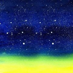 Blue Yellow Light Photography Scenery Backdrop Nature Theme Banner BCE-717