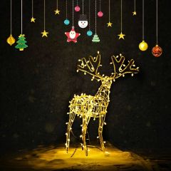 Reindeer Star Fir Tree Photography Scenery Backdrop Christmas Theme Banner BCE-718