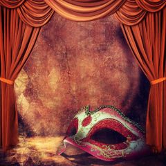 Disguise Mask Curtain Photography Scenery Backdrop Masquerade Theme Banner BCE-720