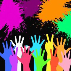 Painting Hand Photography Scenery Backdrop Graffiti Theme Banner BCE-725