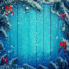 Floor Cedar Photography Scenery Backdrop Snow Theme Banner BCE-750