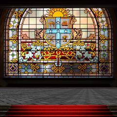 Stairs Painting Floor Photography Scenery Backdrop Stairs Theme Banner BCE-754