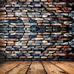 Brick Wall Floor Photography Scenery Backdrop Wall Theme Banner BCE-767