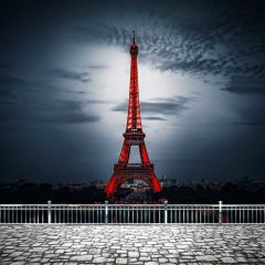 Tower Rail Stone Road Photography Scenery Backdrop Landmark Theme Banner BCE-787