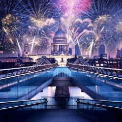 Fireworks Castle Photography Scenery Backdrop Festival Celebration Theme Banner BCE-789