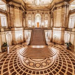 Palace Stairs Plant Photography Scenery Backdrop Indoor Theme Banner BCE-793