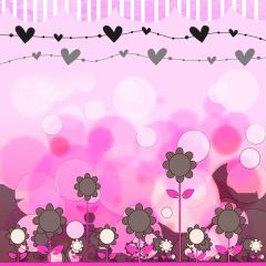 Flower Heart Light Spot Photography Scenery Backdrop Flowers Theme Banner BCE-806