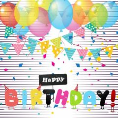 Colors Birthday Flag Balloon Photography Scenery Backdrop Birthday Party Theme Banner BCE-815