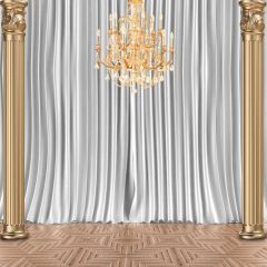 Pillars Curtain Light Photography Scenery Backdrop Arches or Pillars Theme Banner BCE-827