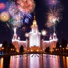 New Year Firework Photography Scenery Backdrop Festival Celebration Theme Banner BCE-837