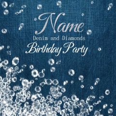 Denim Diamonds Photography Scenery Backdrop Birthday Party Theme Banner BCE-838