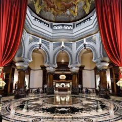 Pillar Furnitures Red Curtain Photography Scenery Backdrop Indoor Theme Banner BCE-843