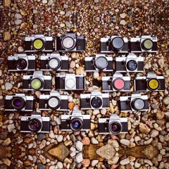 Camera Pebbles Photography Scenery Backdrop Wall Theme Banner BCE-847