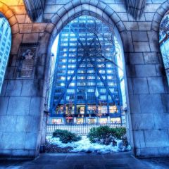 Iron Building Windows Photography Scenery Backdrop Architectural Theme Banner BCE-859