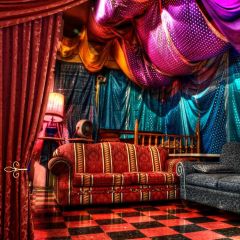 Sofa Light Floor Photography Scenery Backdrop Indoor Theme Banner BCE-863