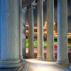 Strong Pillars Architecture Photography Scenery Backdrop Arches or Pillars Theme Banner BCE-868