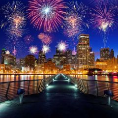 New Year Fireworks 2020 Photography Scenery Backdrop Festival Celebration Theme Banner BCE-875