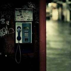 Phone Booth Photography Scenery Backdrop Retro Nostalgia Theme Banner BCE-876