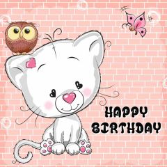 Cartoon Animal Birthday Photography Scenery Backdrop Birthday Party Theme Banner BCE-880