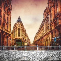 Castles Rail Road Photography Scenery Backdrop Architectural Theme Banner BCE-883