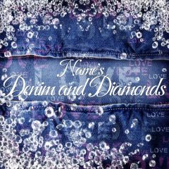 Denim Diamonds Birthday Photography Scenery Backdrop Birthday Party Theme Banner BCE-903