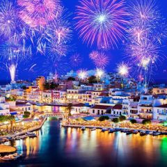 New Year Celebration House River Photography Scenery Backdrop Festival Celebration Theme Banner BCE-909