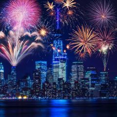 New Year Celebration Fireworks 2020 Photography Scenery Backdrop Festival Celebration Theme Banner BCE-914