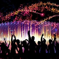 Dancers Light Music Photography Scenery Backdrop Music Dance Theme Banner BCE-918
