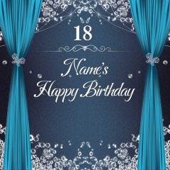 Birthday Diamonds 18 Photography Scenery Backdrop Birthday Party Theme Banner BCE-922