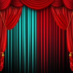 Stage Curtain Photography Scenery Backdrop Music Dance Theme Banner BCE-926