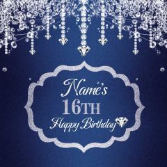 Birthday Denim Diamond Photography Scenery Backdrop Birthday Party Theme Banner BCE-927