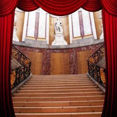 Stairs Statue Building Photography Scenery Backdrop Stairs Theme Banner BCE-937