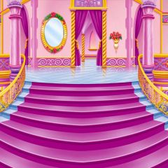 Stairs Mirror Palace Photography Scenery Backdrop Stairs Theme Banner BCE-938