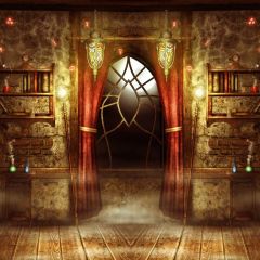 Curtain Book Light Photography Scenery Backdrop Indoor Theme Banner BCE-946