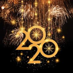 New Year 2020 Photography Scenery Backdrop Festival Celebration Theme Banner BCE-950