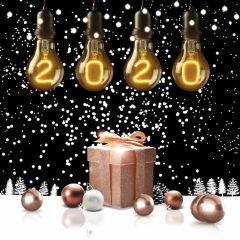 Gift Ball Bulb 2020 Photography Scenery Backdrop Festival Celebration Theme Banner BCE-952