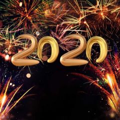 New Year Firework 2020 Photography Scenery Backdrop Festival Celebration Theme Banner BCE-953