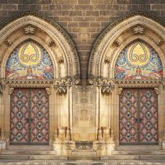 Arch Painting Photography Scenery Backdrop Arches or Pillars Theme Banner BCE-964