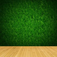 Grass Wooden Floor Photography Scenery Backdrop Wall Theme Banner BCE-966