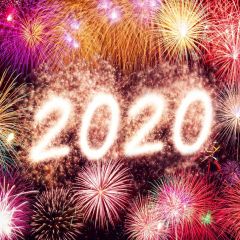 New Year Fireworks 2020 Photography Scenery Backdrop Festival Celebration Theme Banner BCE-967