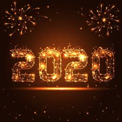 2020 Celebration Fireflame Photography Scenery Backdrop Festival Celebration Theme Banner BCE-974