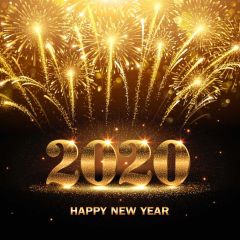 2020 Crackers New Year Photography Scenery Backdrop Festival Celebration Theme Banner BCE-976