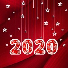 2020 Redbackground Stars Photography Scenery Backdrop Festival Celebration Theme Banner BCE-983