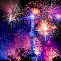 Tower Tree Fireworks 2020 Photography Scenery Backdrop Festival Celebration Theme Banner BCE-987