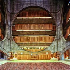 Circle Building Wooden Photography Scenery Backdrop Indoor Theme Banner BCE-991