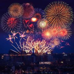 2020 Fireworks City Photography Scenery Backdrop Festival Celebration Theme Banner BCE-993